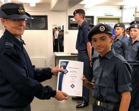 42f Kings Lynn Squadron Raf Air Cadets Receive Badges For Achievements