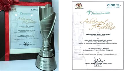 The company is engaged in turnkey construction, property development, trading of construction materials and rental of machineries. The Malaysian Construction Industry Excellence Awards 2017 ...