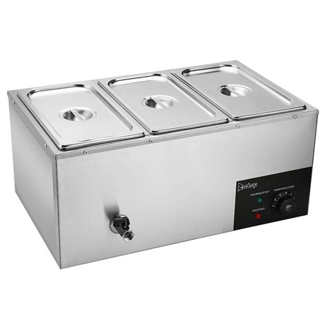 Drashome Electric Food Warmer Stainless Steel Buffet Server Temperature