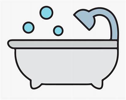 Bath Bathtub Clipart Bubble Cartoon Cliparts Clipartkey