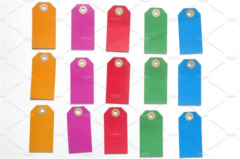 Colorful Labels Featuring Label Colored And Color Abstract Stock