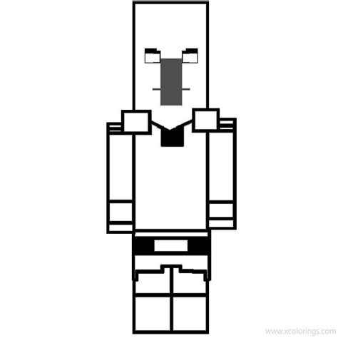 Minecraft Pillager Coloring Pages