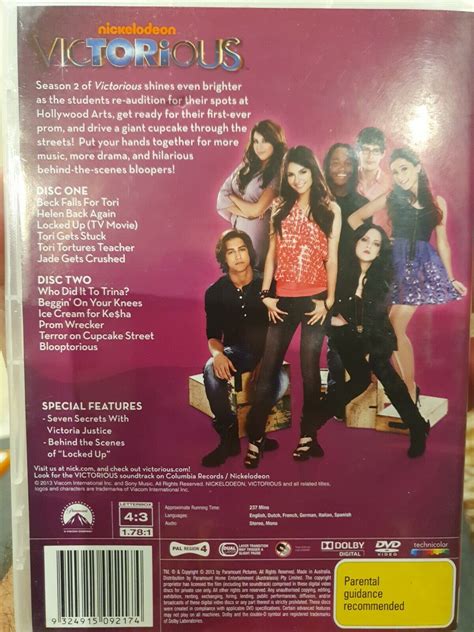Nickelodeon Victorious Complete 2nd Season Two Rare Dvd Victoria