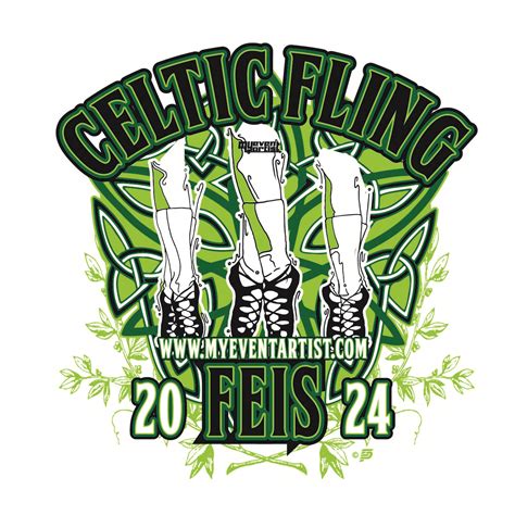Feis Celtic Fling Event Vector Logo Design Ready For Print My Event