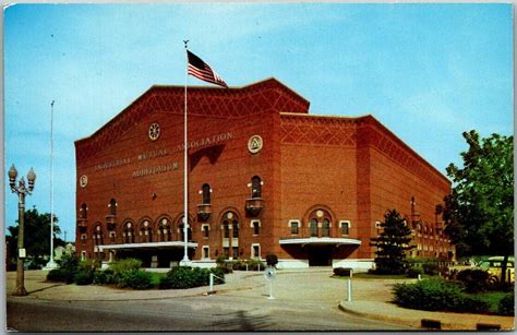Vintage Flint Michigan Postcard Auditorium Building View C1950s