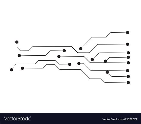 Circuit Template Line Royalty Free Vector Image