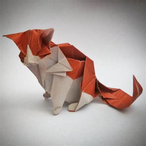Origami Cat Designed By Katsuta Kyohei And Folded By Me Cats