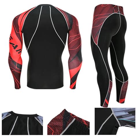 2018 19 new compression set running tights workout fitness training tracksuit long sleeve shirts