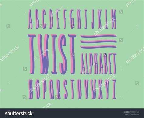 Twist Font Vector Alphabet Letters Typeface Stock Vector Royalty Free