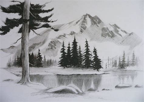 Easy Pencil Drawings Of Landscapes Google Search Pencil Drawings Of Nature Landscape Pencil