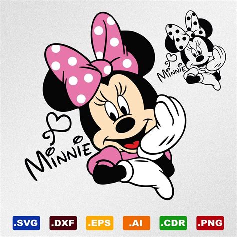 Layered Cut Files Minnie Mouse Svg Disney Inspired Svg Disneyworld Svg