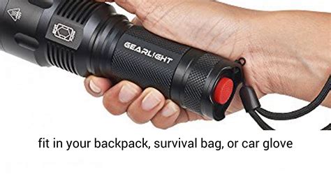 Gearlight High Powered Led Flashlight S1200 Mid Size Zoomable Water