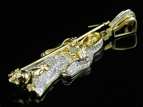 18k gold filled grim reaper pendant & chain dije santa muerte oro laminado 18k. Men's 10K Yellow Gold Genuine Diamond 3D Grim Reaper Pendant Charm 0.75ct 2.1" | eBay