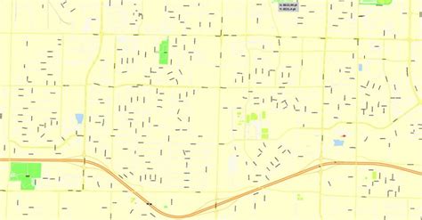 Springfield Pdf Map Missouri Us Exact Vector Street G View Level 17