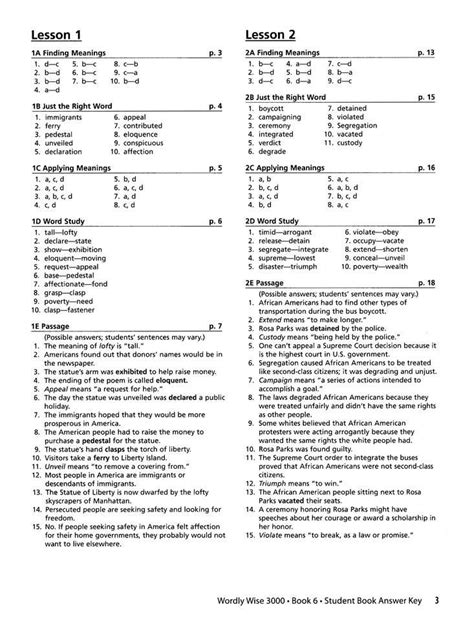 Book 8 Wordly Wise 8 Lesson 4 Answer Key Pic Corn