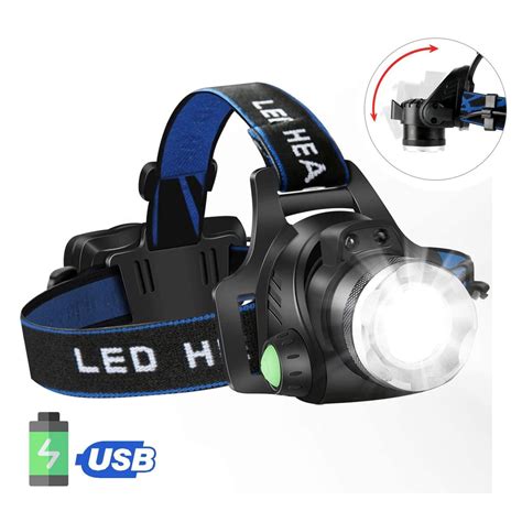 The Head Mounted Flashlight Is Rechargeable With 3 Modes And