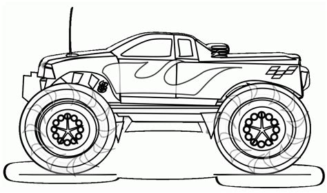 monster truck colouring page clip art library
