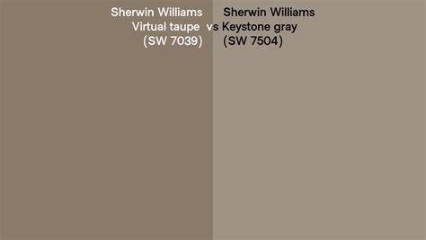 Sherwin Williams Virtual Taupe Vs Keystone Gray Side By Side Comparison