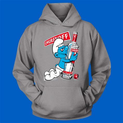 Smurfnoff Funny Cool Swag Drunk Men S Hoodie T Shirt Custom Merch Online Store