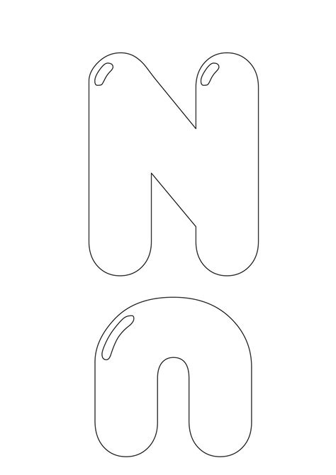 molde letra n moldes de letras letras grandes letras