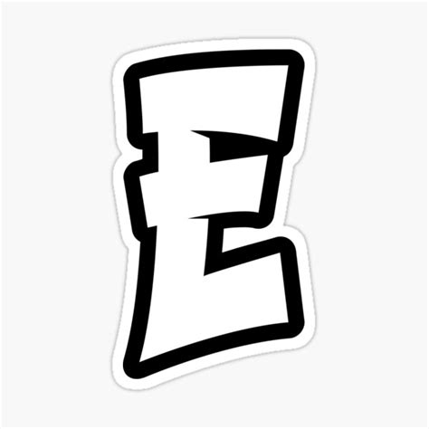 E Initial Letter E Sticker For Sale By Freedomflyer Redbubble