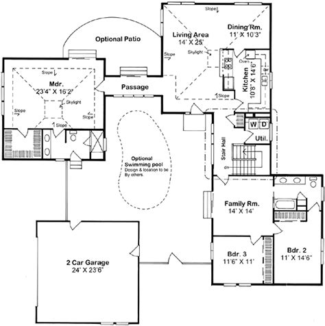 Easy access from room to room and to the outdoors. House Plan 10507 - Ranch Style with 2189 Sq Ft, 3 Bed, 1 ...