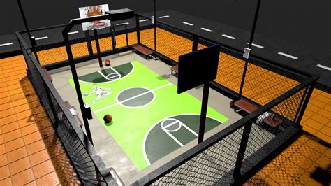 Artstation Basketball Court 3d Modeling