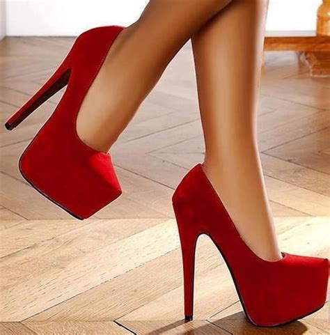 Red High Heels Elegant High Heels Red High Heels Platform High Heels Red Pumps Red Stilettos