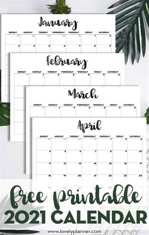 Printable Calendar 2021 Planner