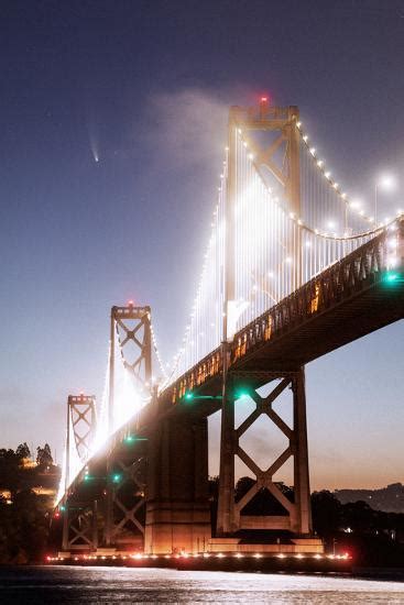 Neon Bridge Comet Neowise 2020 San Francisco Bay Bridge