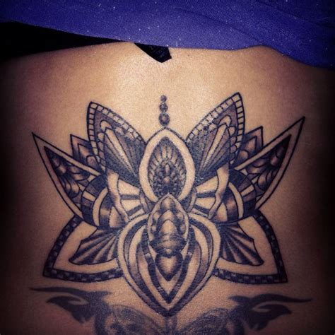 My New Mandala Lotus Flower Lower Back Lower Back Tattoos Back