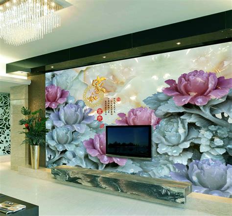 Wallpaper Blossoming Jade Hd Tv Backdrop Mural Design Simple Fashion