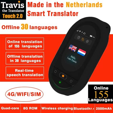 Translator Travis 20 Plus Stimme übersetzer 155 Sprachen Touchscreen