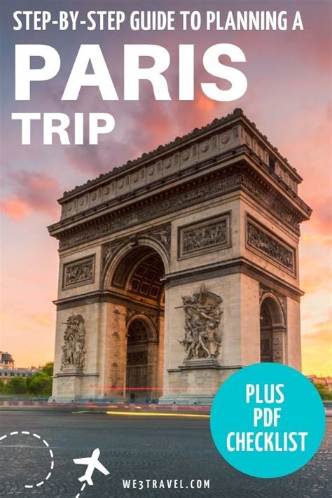 Guide To Planning A Trip To Paris Checklist Pdf Paris Trip Planning