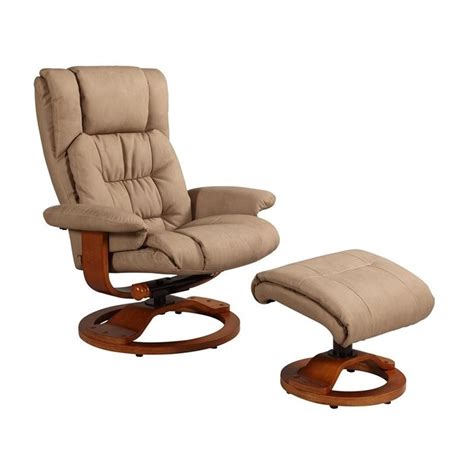 Mac Motion Oslo Leather Swivel Recliner With Ottoman In