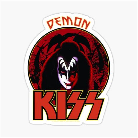 kiss band demon design sticker von designminimal redbubble