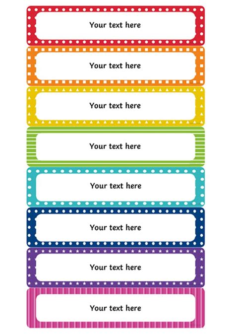 Editable Multicolour Tray Labels School Labels Printables Free