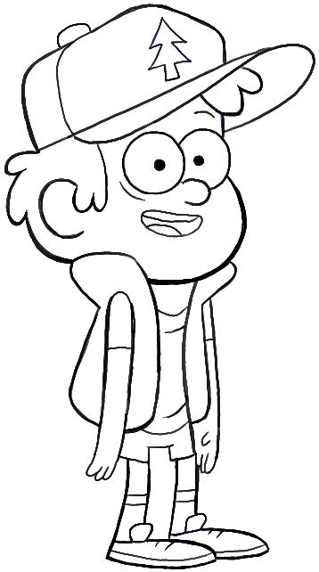 How To Draw Dipper Pines From Gravity Falls With Step By Step Drawing