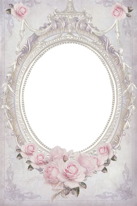 Pink Roses Frame Printies Mini Roses And Romance Imagens Vintage
