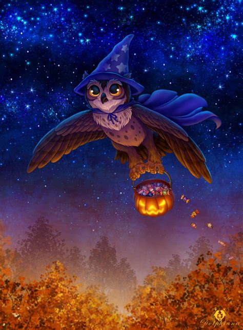 Halloween Owl By Dolphydolphiana On Deviantart