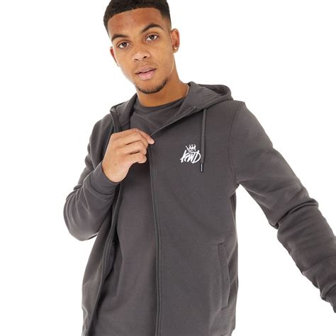 Buy Kings Will Dream Mens Coby Zip Hoodie Charcoal