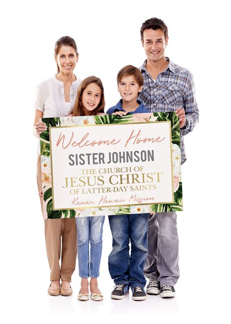 Custom Welcome Home Sister Missionary Badge Sign 24 X 36 in Size for