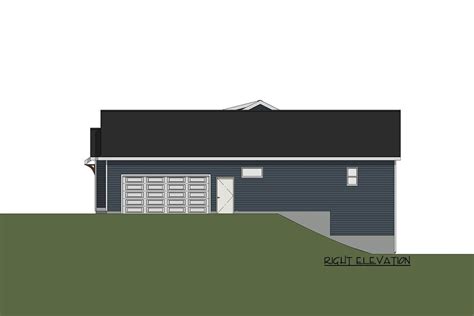 Plan 149000and Split Bed Craftsman House Plan For Rear Sloped Lot