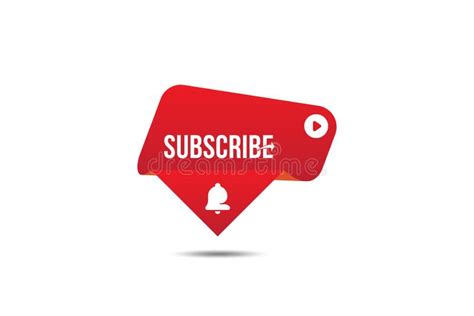 Subscribe Button With Bell Icon Red Button For Channel And Video Blog