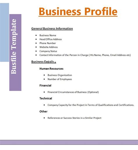 How to quickly customize premium company profile ppt templates for 2021. Business Profile Format | Free Word Templates