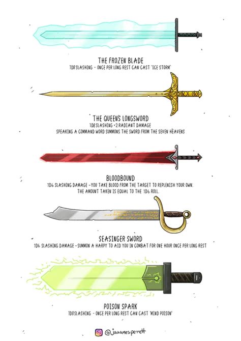 [art] Magic Swords Dnd Dungeons And Dragons Homebrew Dnd Dragons Dungeons And Dragons Game