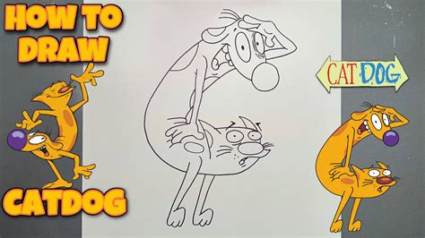 How To Draw Catdog Catdog Step By Step Tutorial Drawing