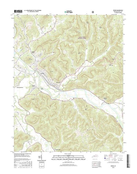 Mytopo Irvine Kentucky Usgs Quad Topo Map
