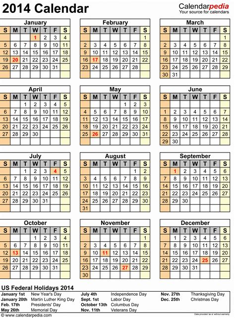 Printable Calendar Holidays