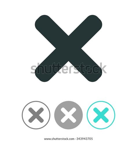 Remove Delete X Icon Stock Vector Royalty Free 343943705 Shutterstock
